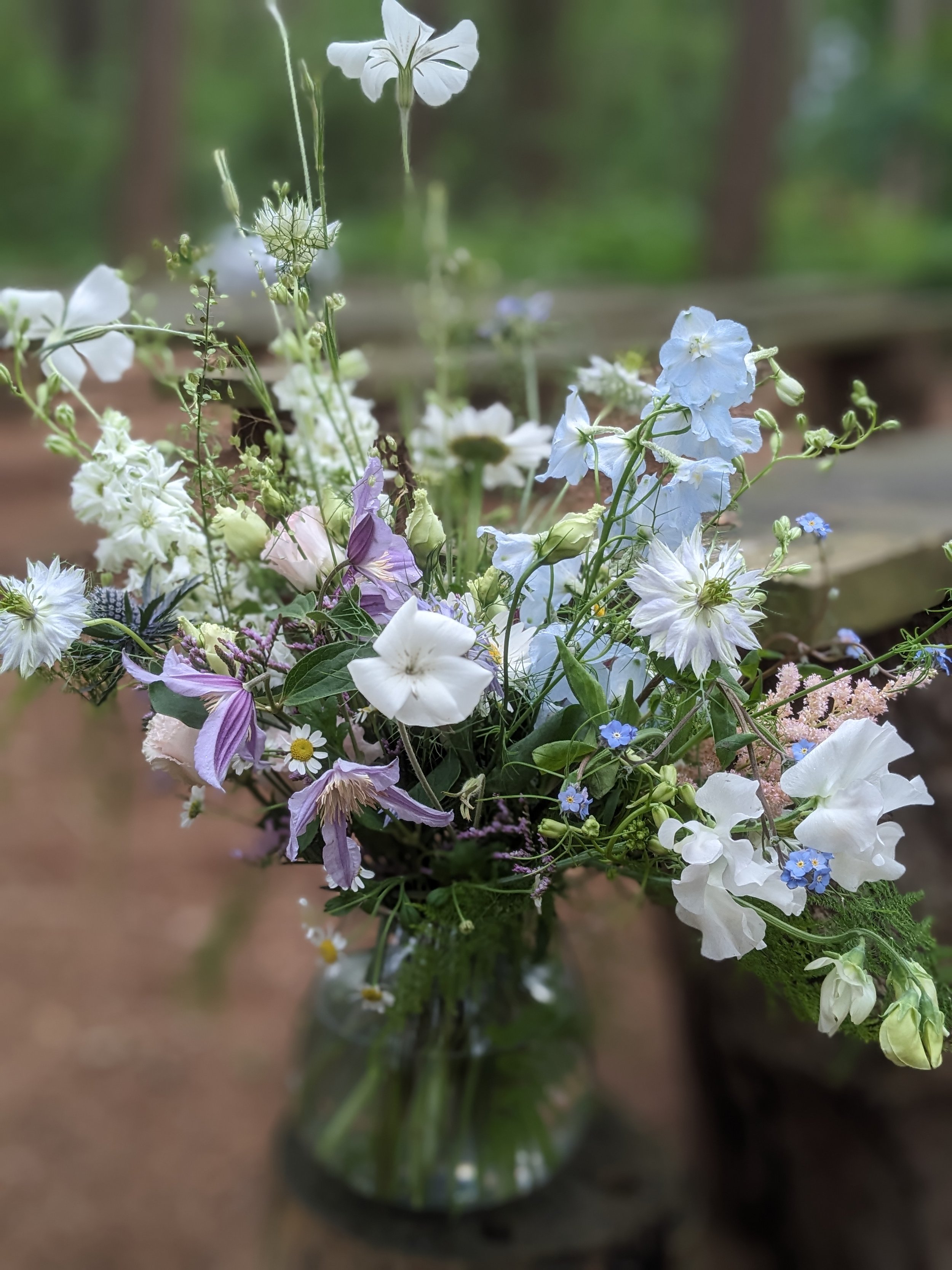 Wildflower vase arrangement