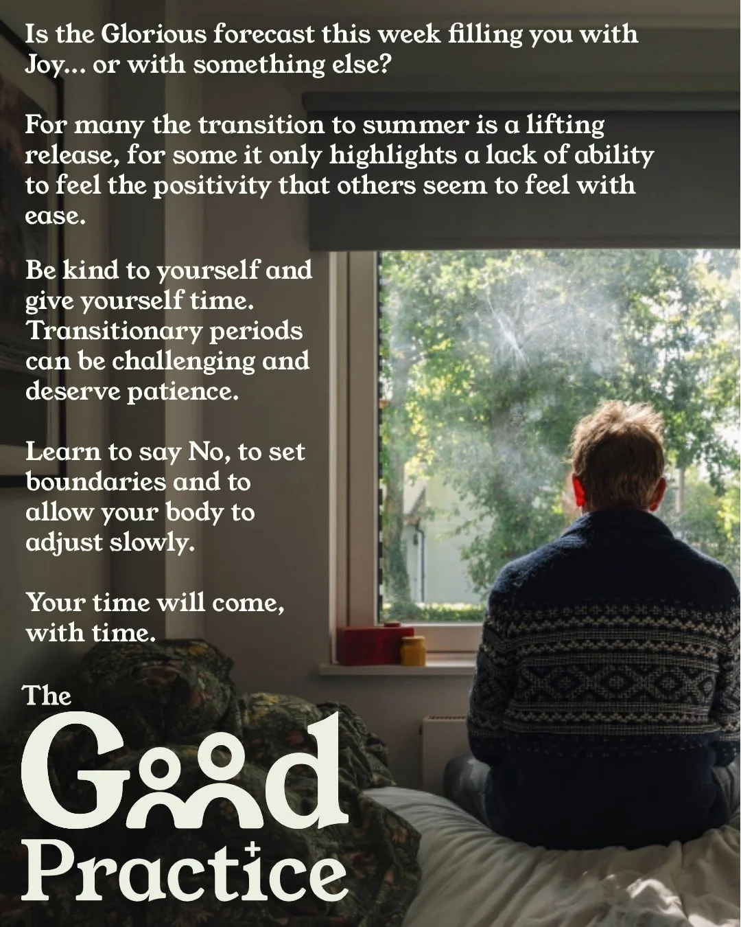 How does a Changing in the weather or changing of the times affect you? 

Do you struggle while others seem to thrive? 

We're all different and we all need to learn to listen to our bodies more sensitively, when we do this we can learn when to move 