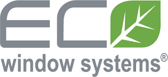 Eco Window Systems logo with green leaf and gray text