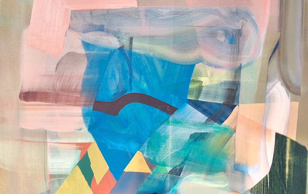 Detail of oil painting on canvas by Patricia Doherty — Unfixed Ground, Scenius Gallery Sligo