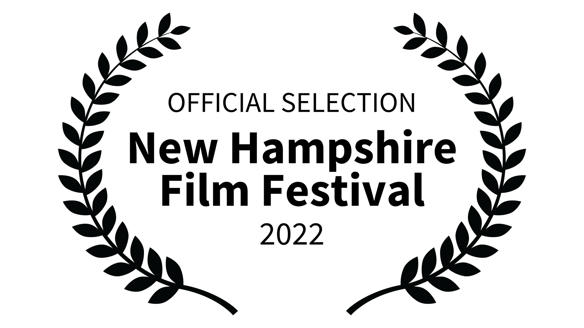 A black and white icon of a film festival laurel for the New Hampshire Film Festival