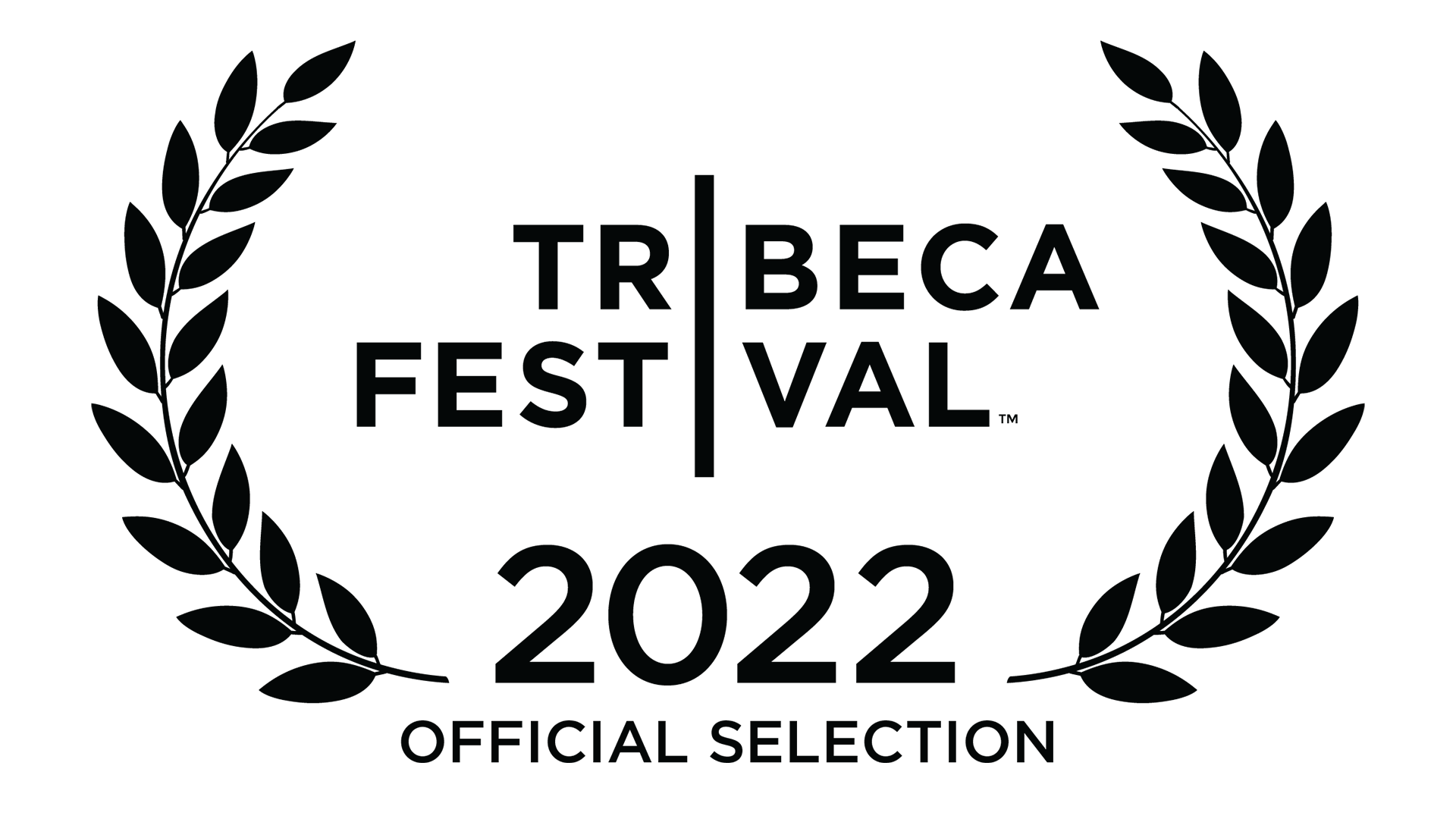 Tribeca Festival 2022 official selection logo with laurel branches
