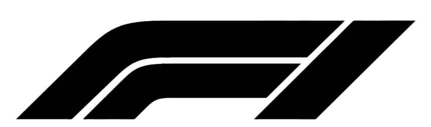 Logo with stylized letter 'F' in black and white