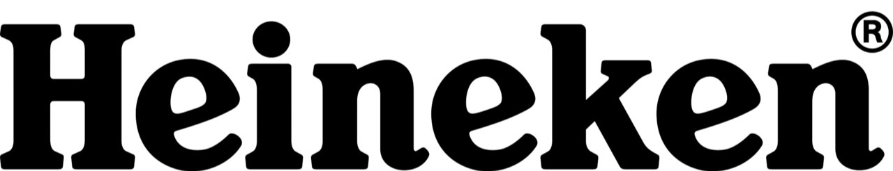Heineken logo with black text on transparent background.