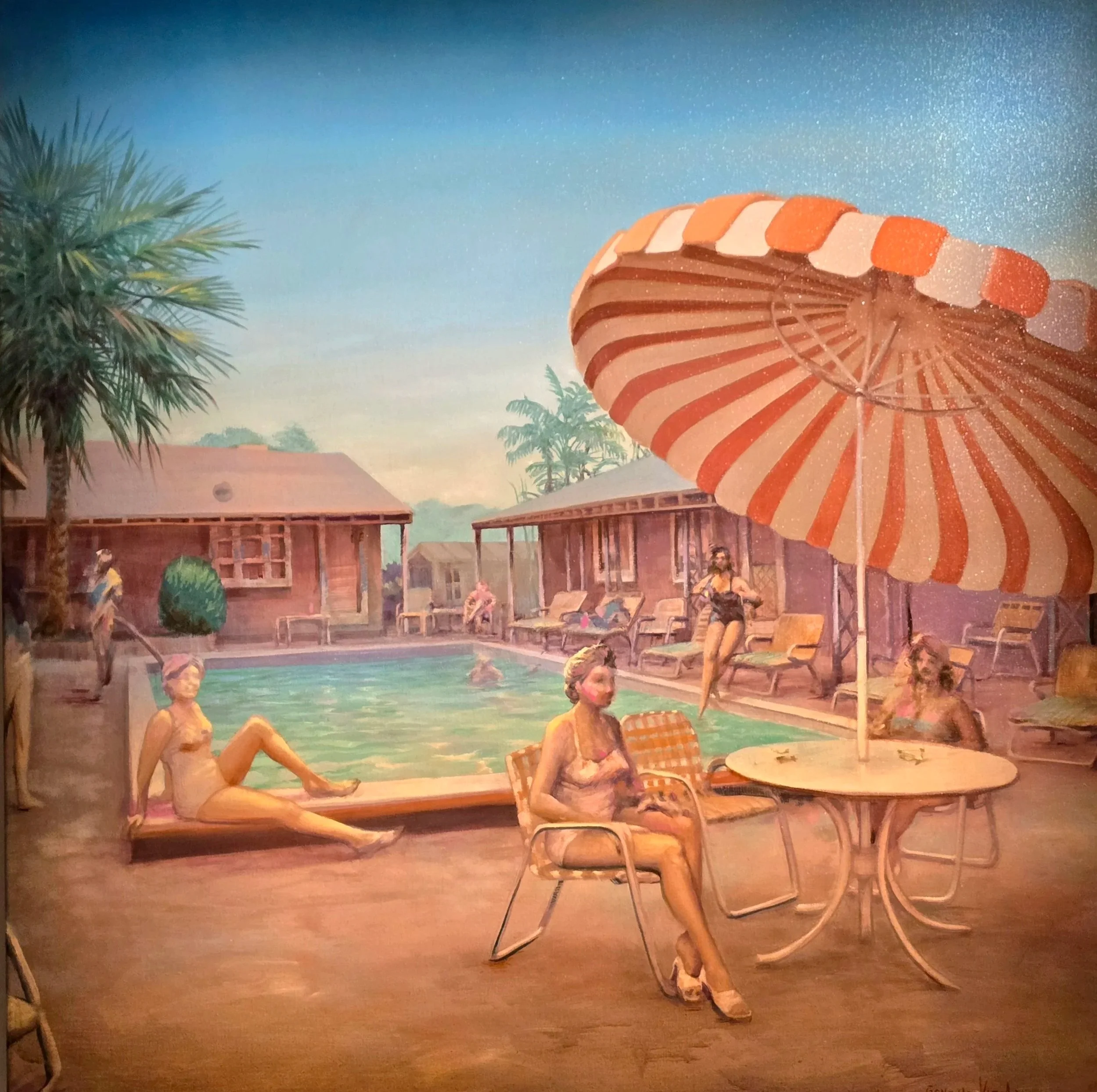  Martinis by the pool 2025.  Oil on canvas. Gonzalo Varela