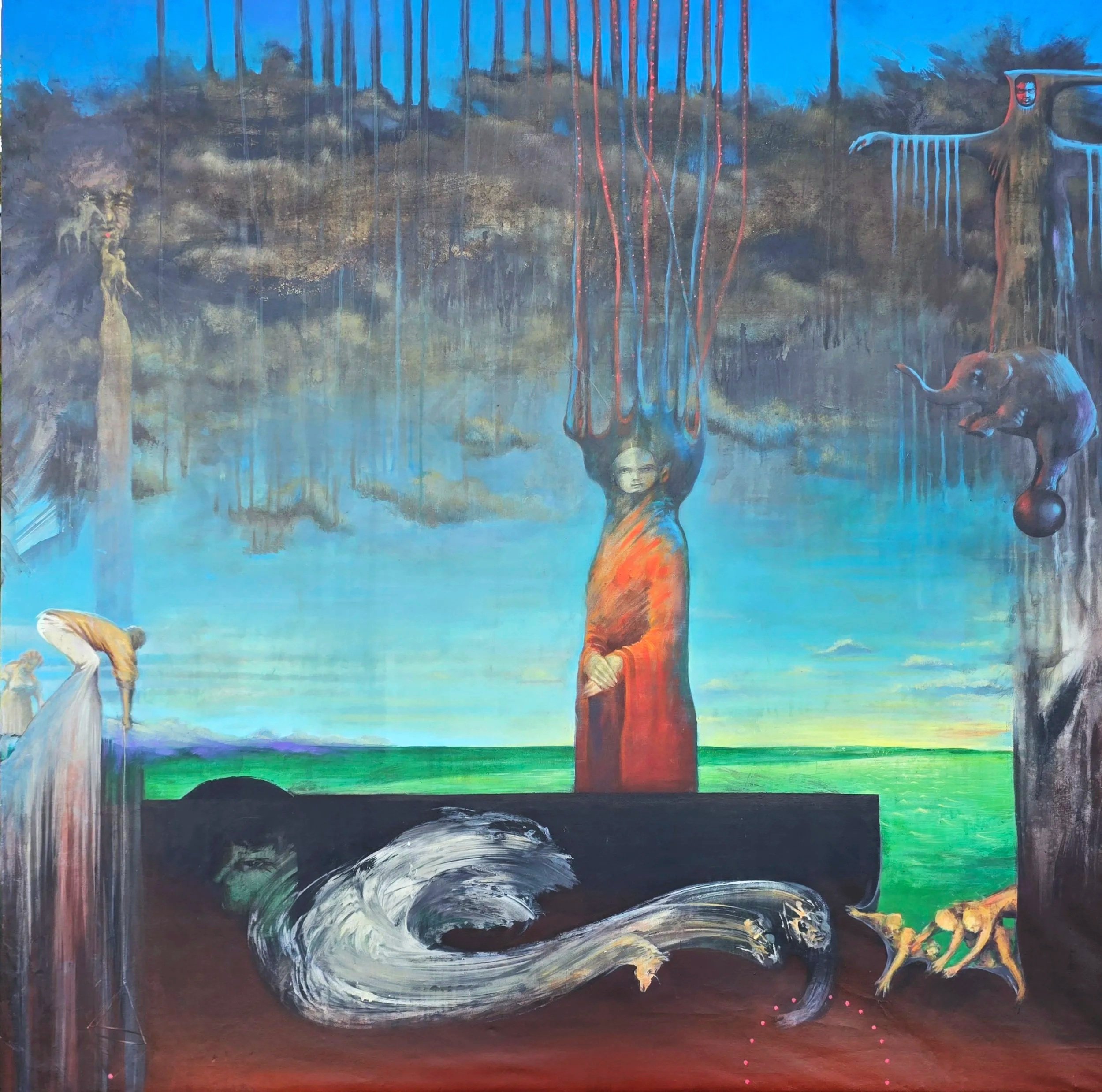 The geisha in the Rio de la Plata. 
Acrylic on canvas. Gonzalo Varela.