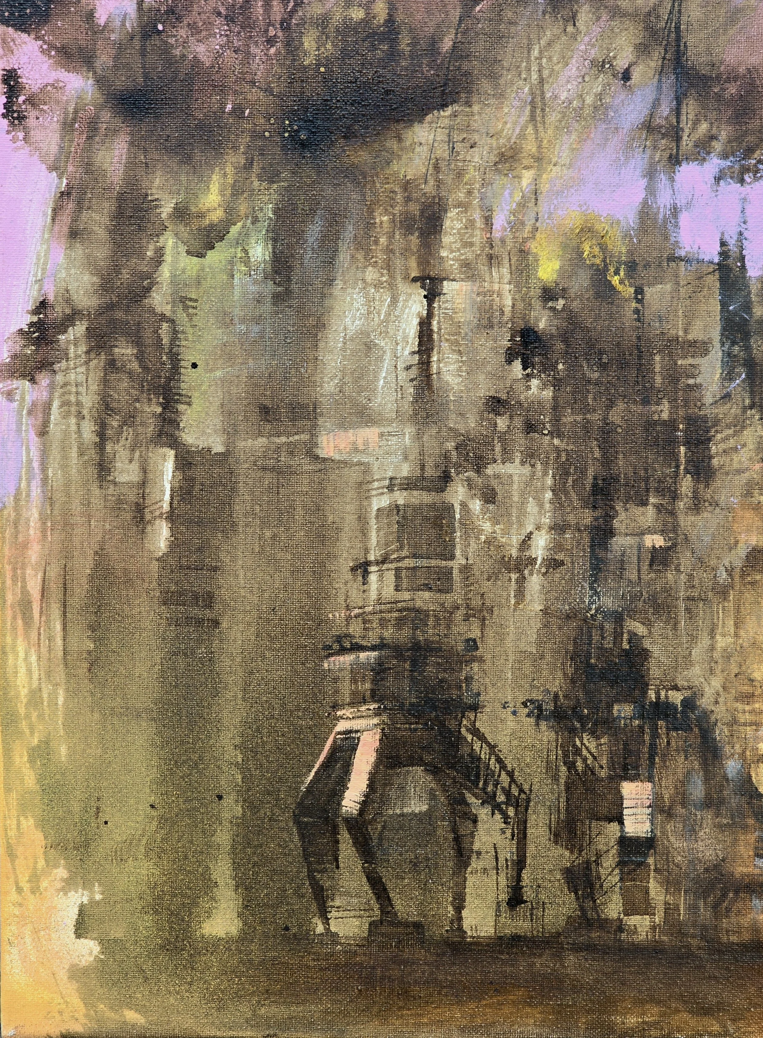 Reset. Asphalt on canvas. Gonzalo Varela.