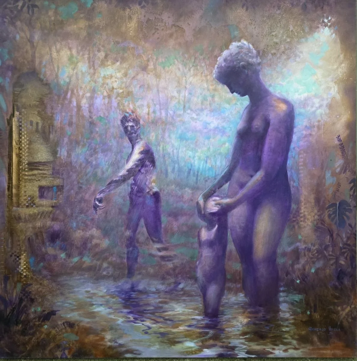 Starting over again. 915 x 915 cm.
Oil on Canvas, 2026. Gonzalo Varela