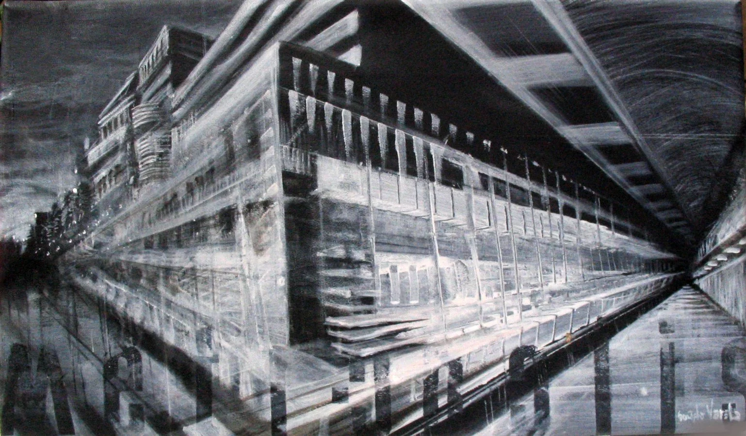 
The corner without a chamfer, Acrylic on canvas. Gonzalo Varela