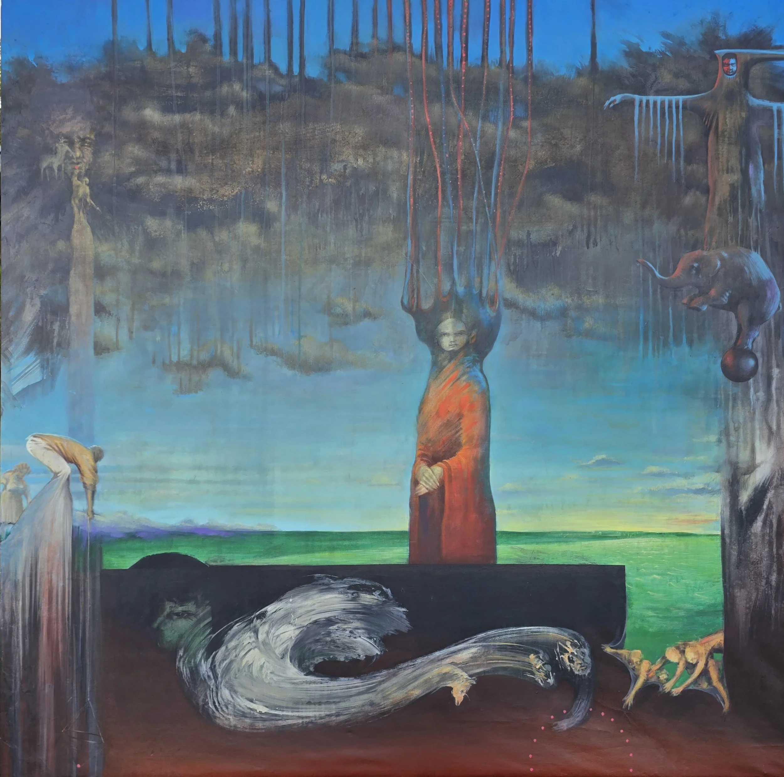 The geisha in the Rio de la Plata. 
Acrylic on canvas. Gonzalo Varela.