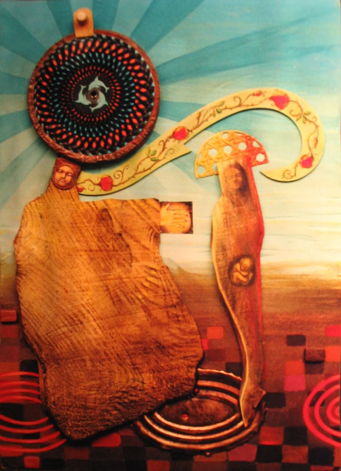 The expected help. 
Mixed media