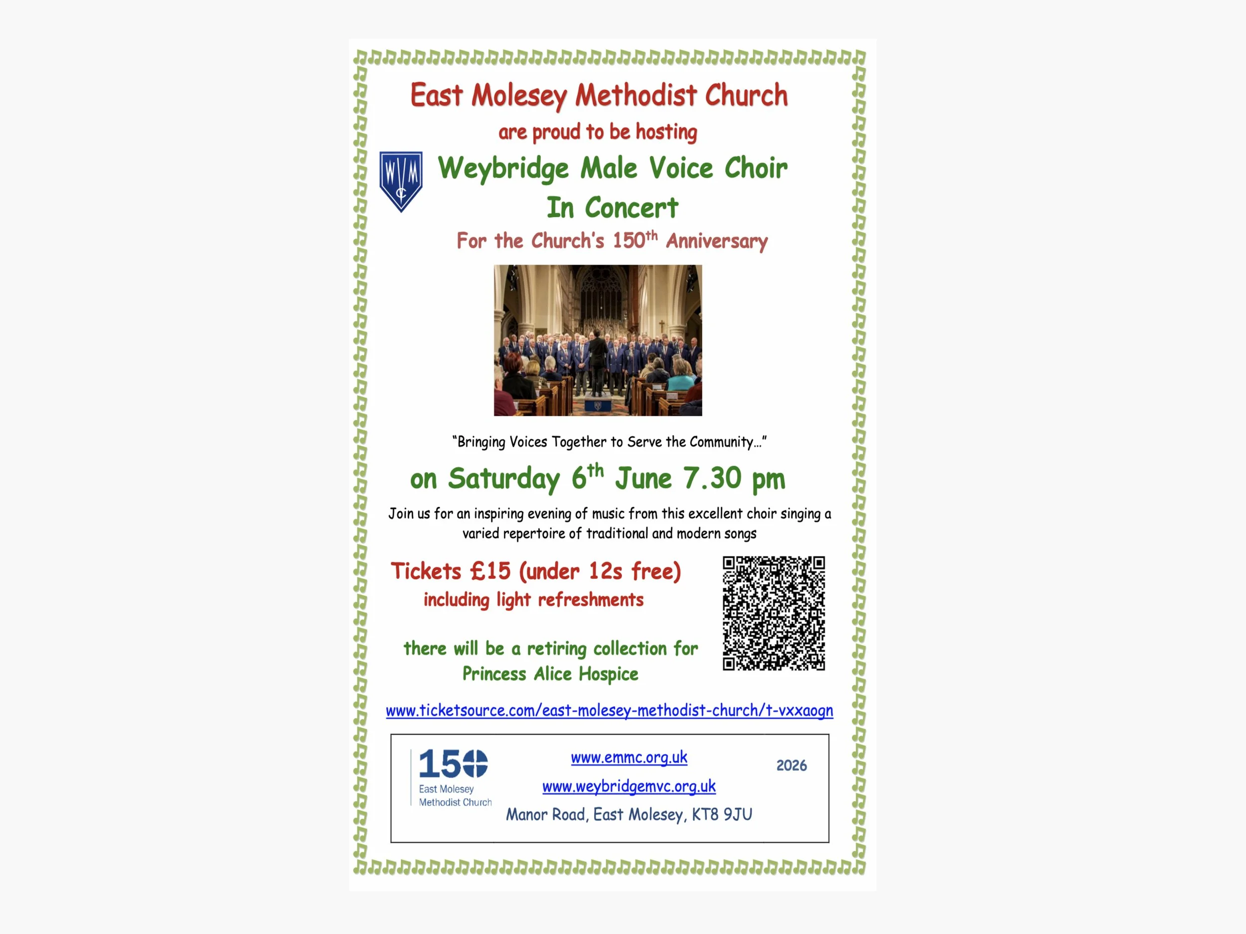East Molesey Methodist Church 150th Anniversary Concert
