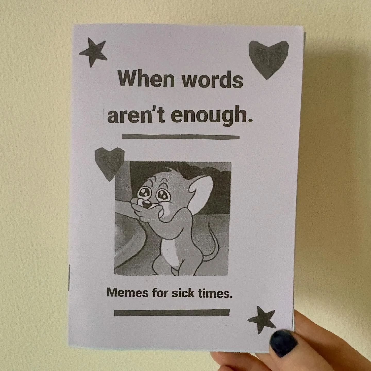 It was the best of times, it was the blurst of times? Some pages from a little sick meme zine 🩵. Would love to see your fave memes! 

Image description in comments and alt text 🩷🩵🩷 

#zine #zinemaking #zines #chronicpain #disability
