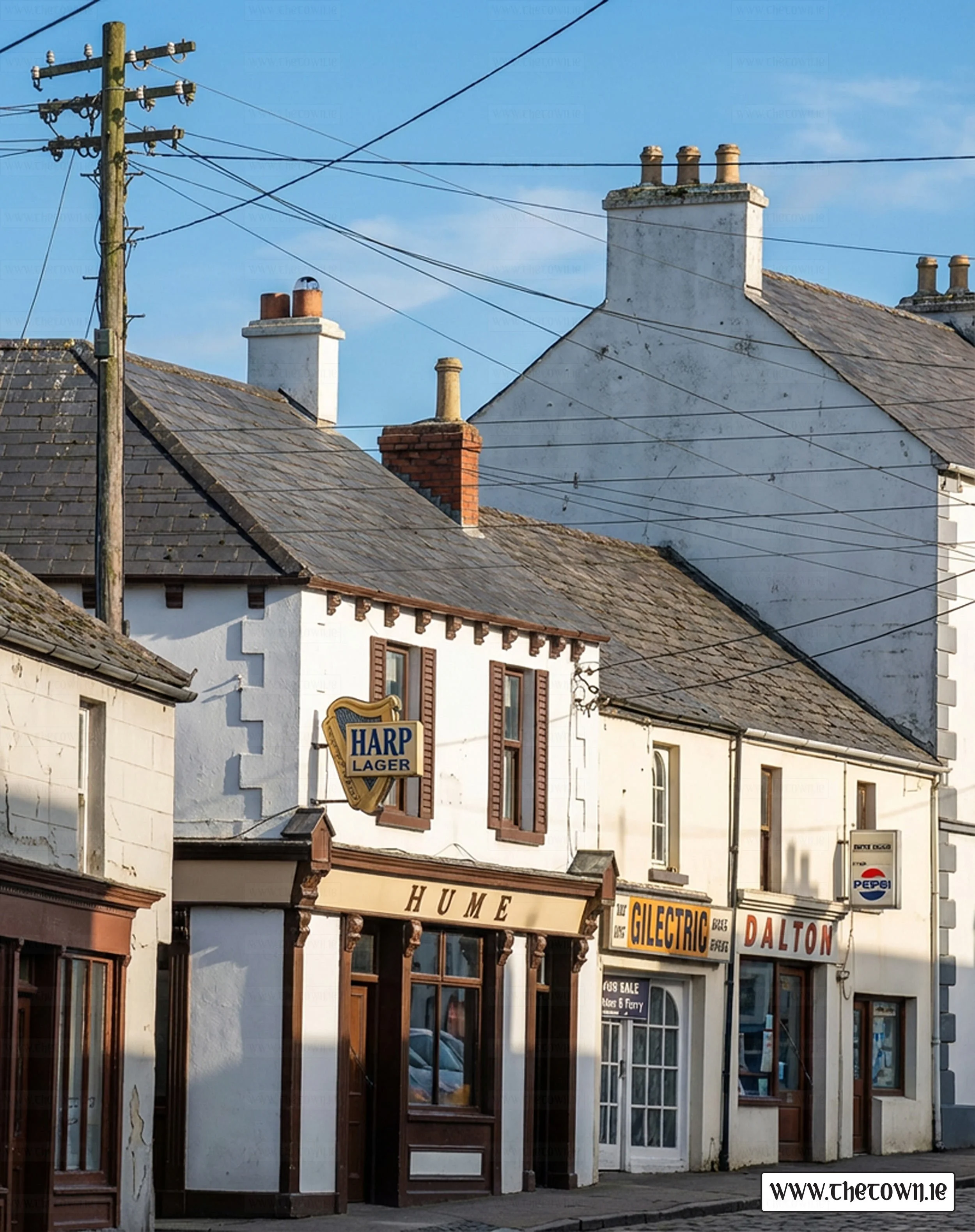 No. 104 Main Street - Dalton’s Shop - No. 105 Main Street - Gilectric - No. 106 Main Street - Hume’s Pub - Portlaoise