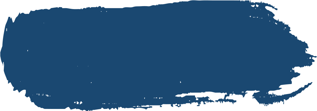 Blue paint stroke on a transparent background.