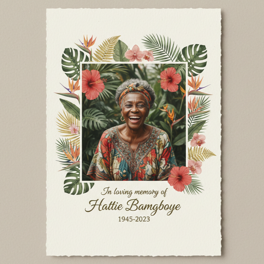 Title page for an Order of Service