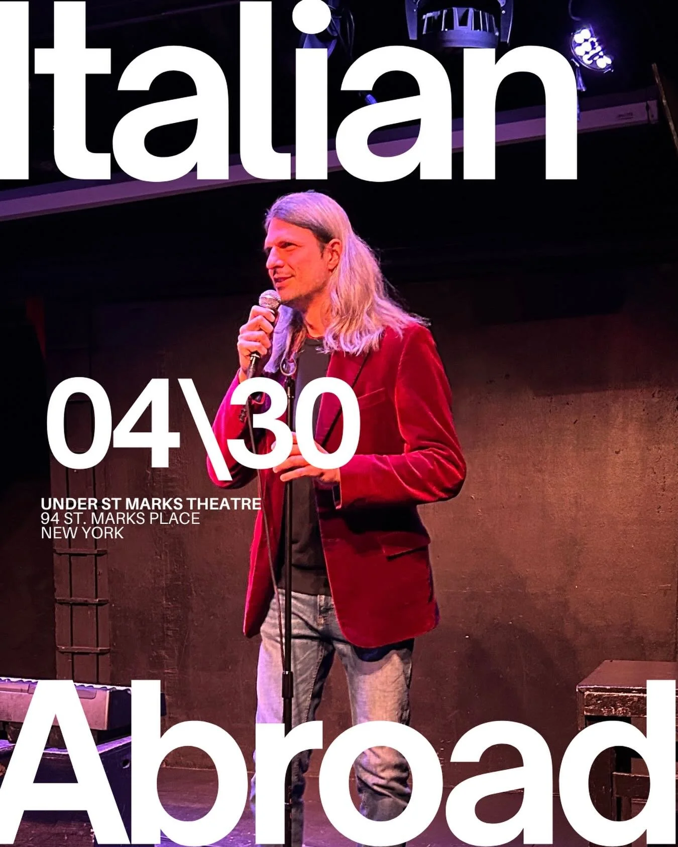 🎹 Friends, Italian Abroad is back &mdash; and I can&rsquo;t wait to see you there.

This coming Thursday, April 30th, I&rsquo;ll be back on stage at Under St. Marks Theatre in the East Village. I&rsquo;ve been working on some  new pieces I&rsquo;m s