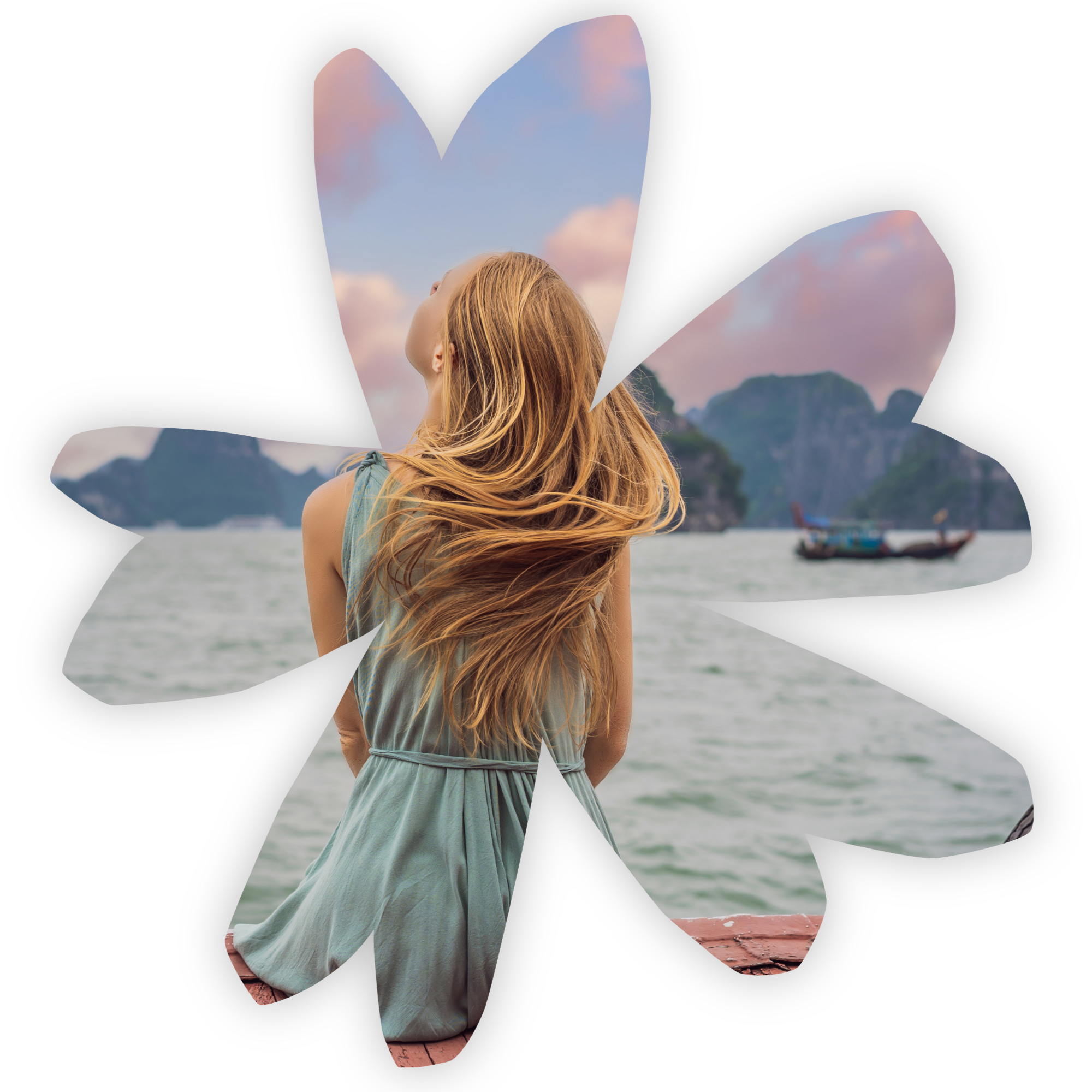 Woman looking out to sea