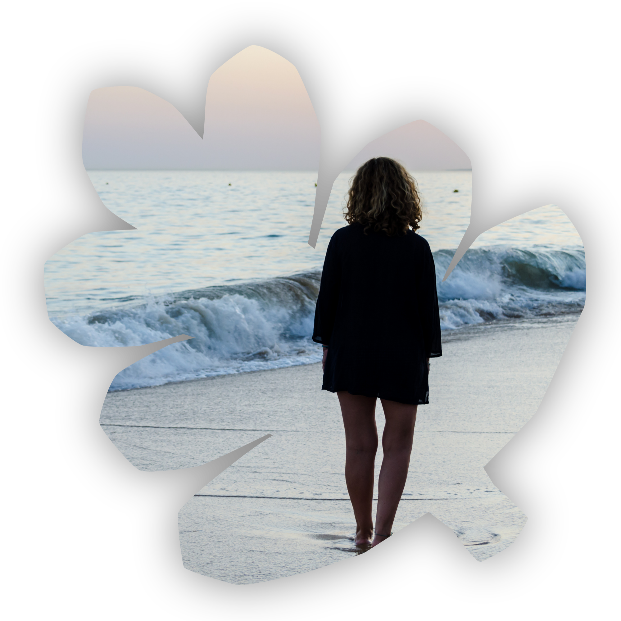 Woman standing on beach