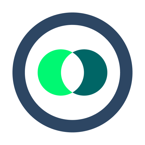 Diagramme représentant deux cercles qui se chevauchent à l'intérieur d'une grande boucle circulaire