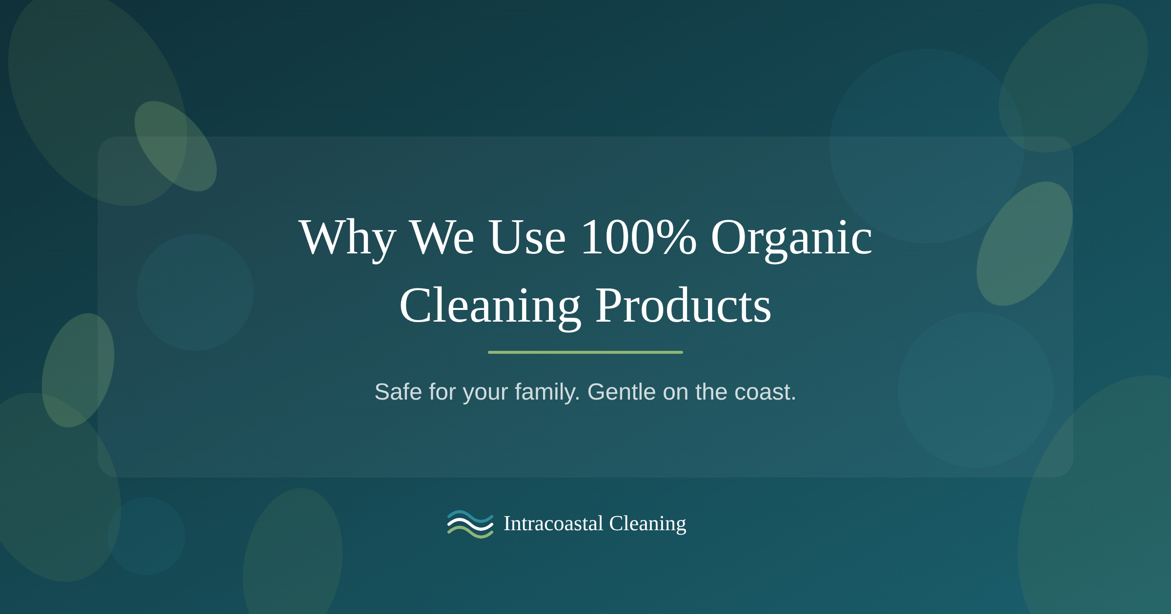 Why We Use 100% Organic Products in Our Residential Cleaning</span>