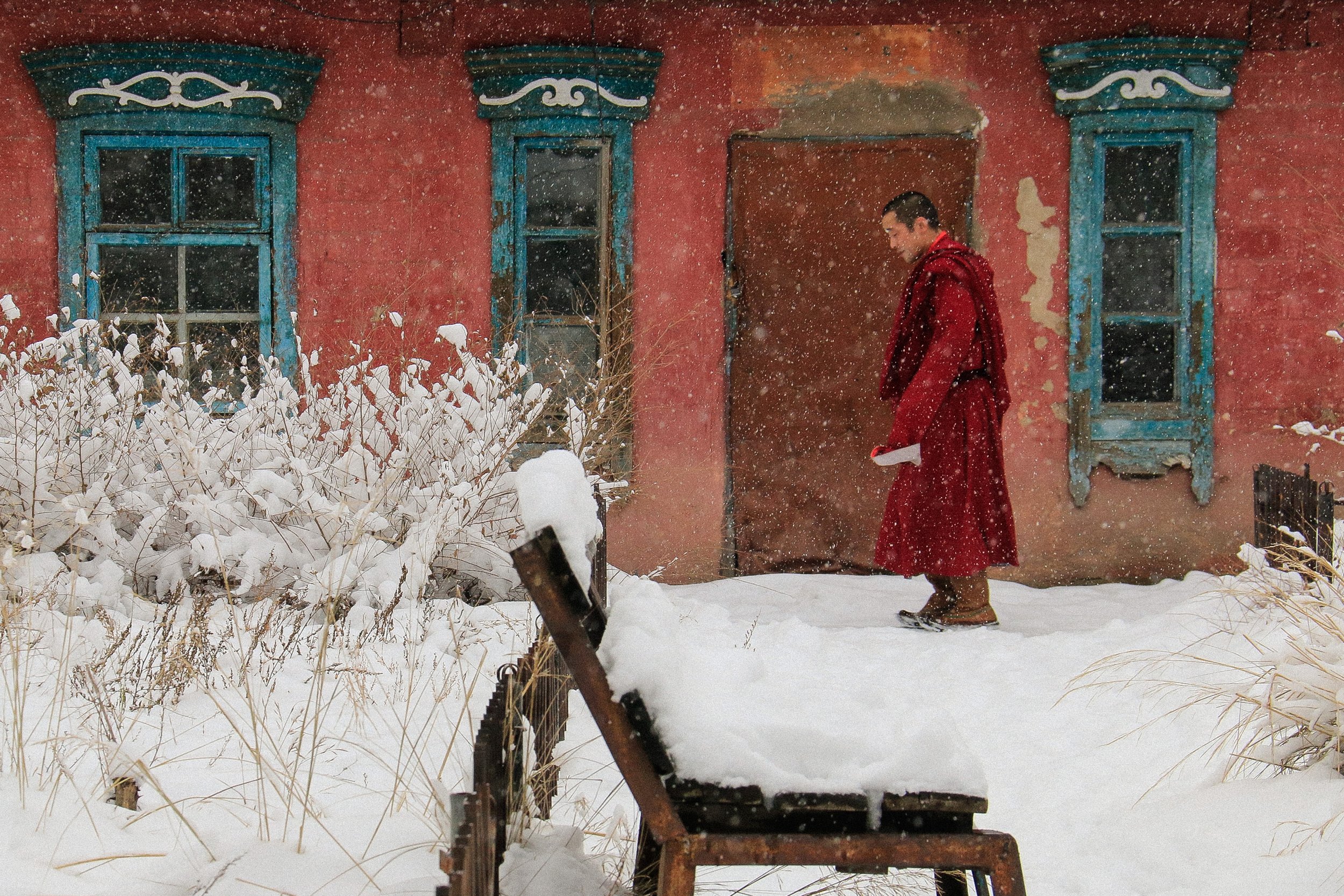 HG17 | monk in snow | mongolia | 2017