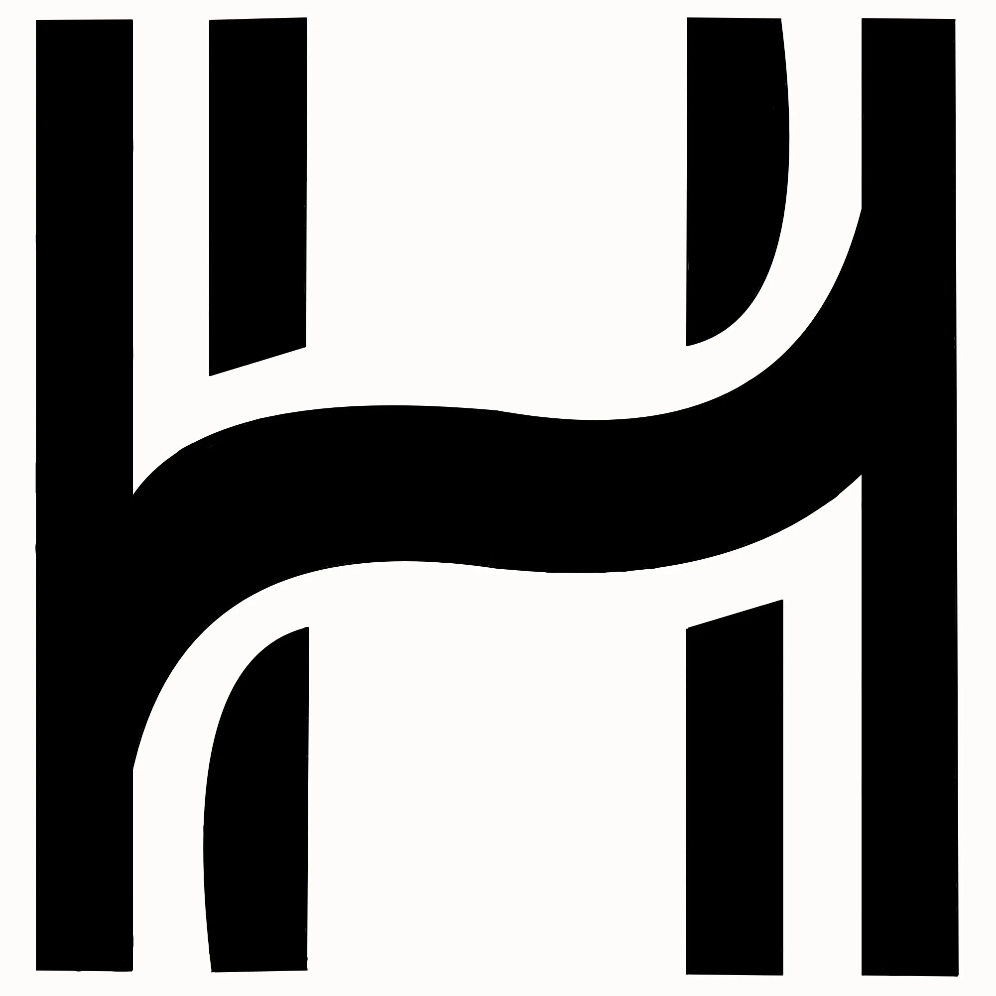Une image graphique avec des formes abstraites en noir et blanc, comprenant des traits courbes et rectilignes sans objets reconnaissables.