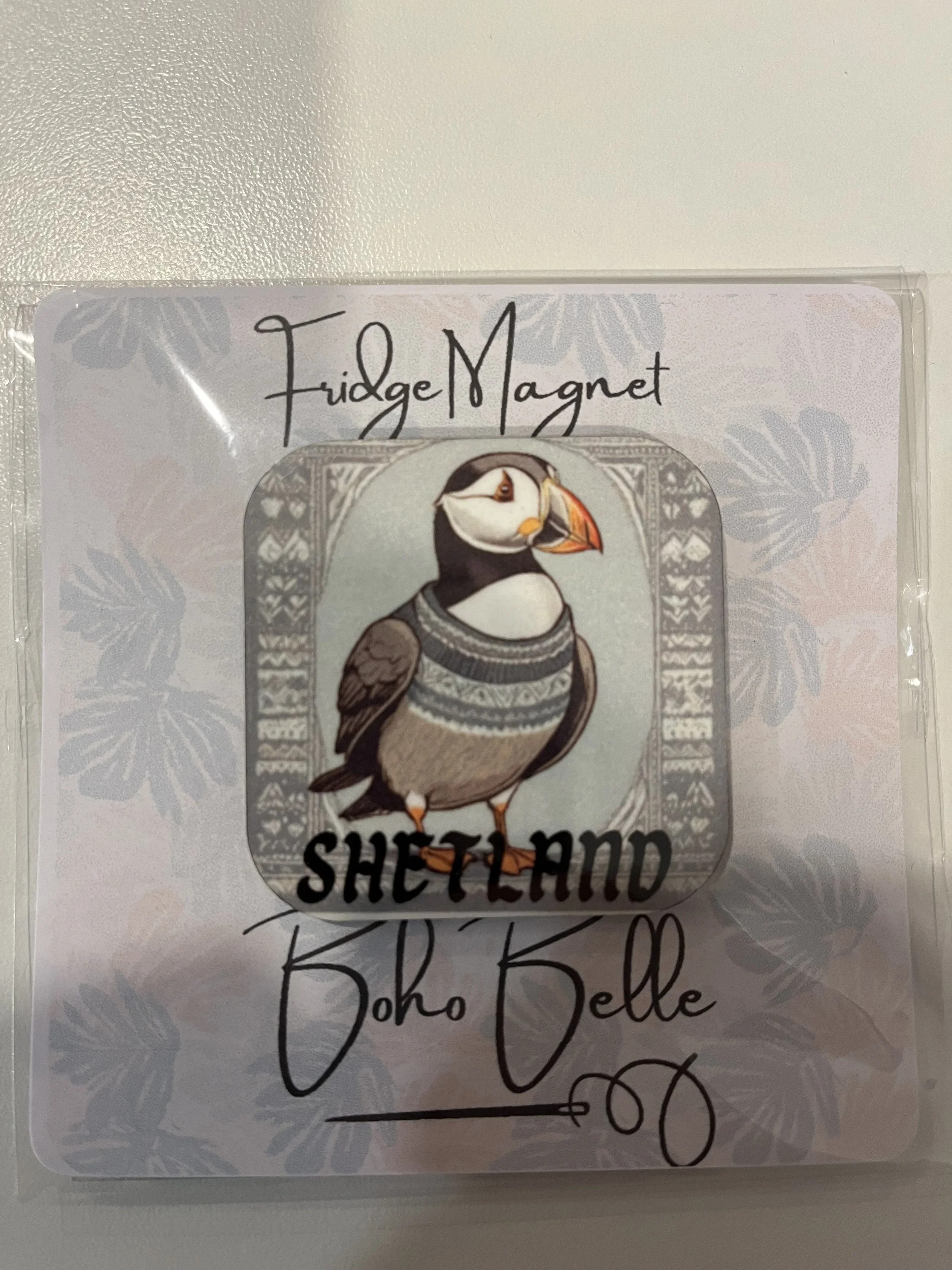 Shetland Puffin Fridge Magnet