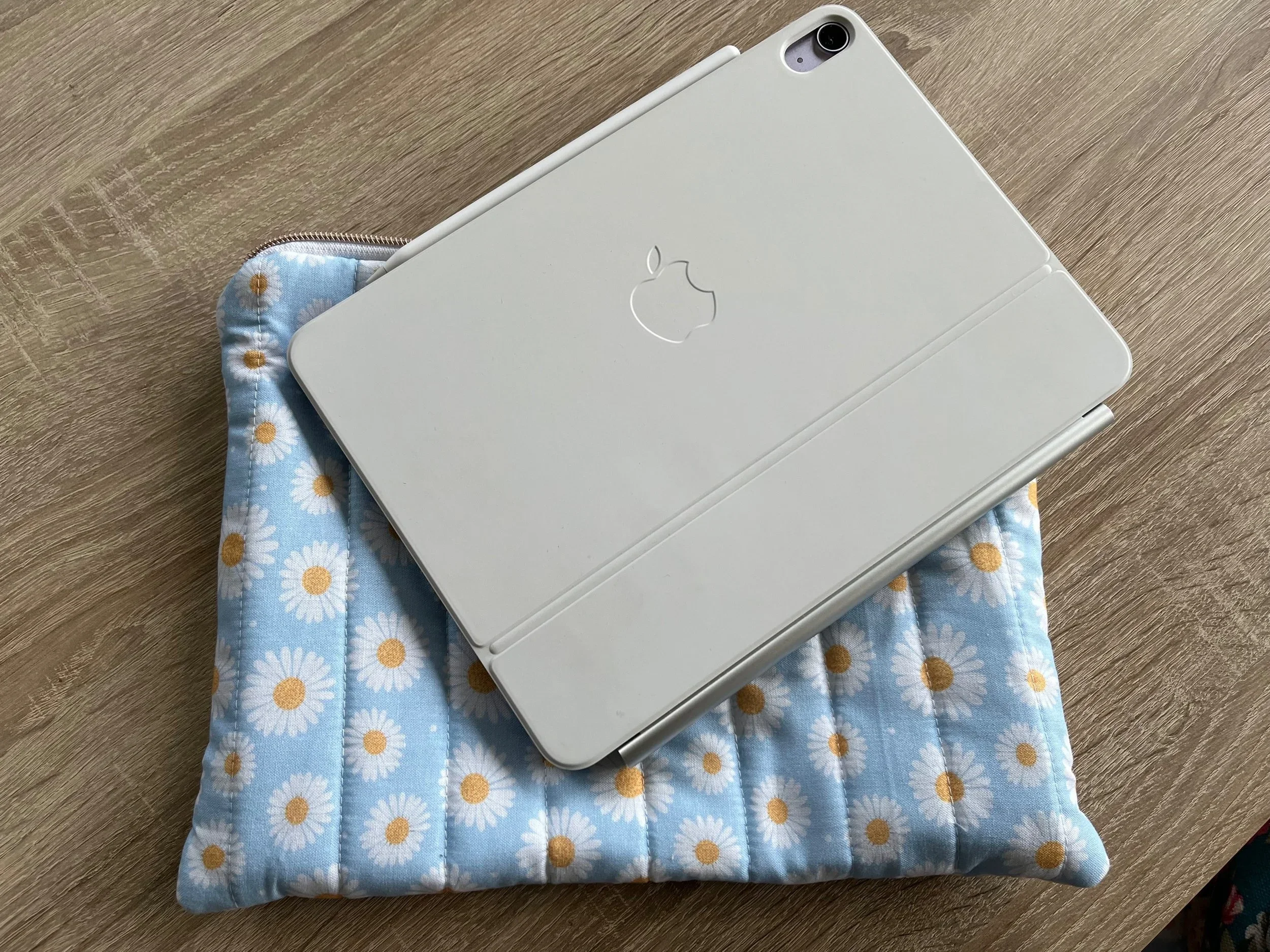 Quilted Daisy iPad Zipper Case