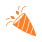 An orange arrow pointing upwards.