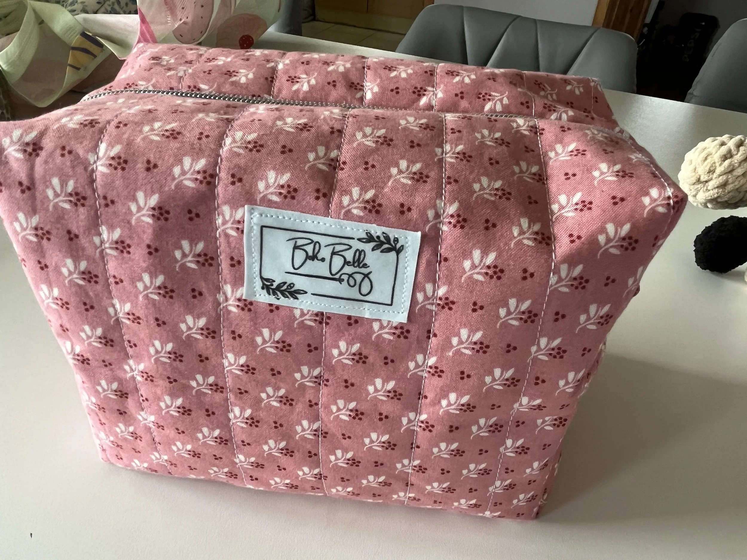 Pink mini print Makeup Bag
