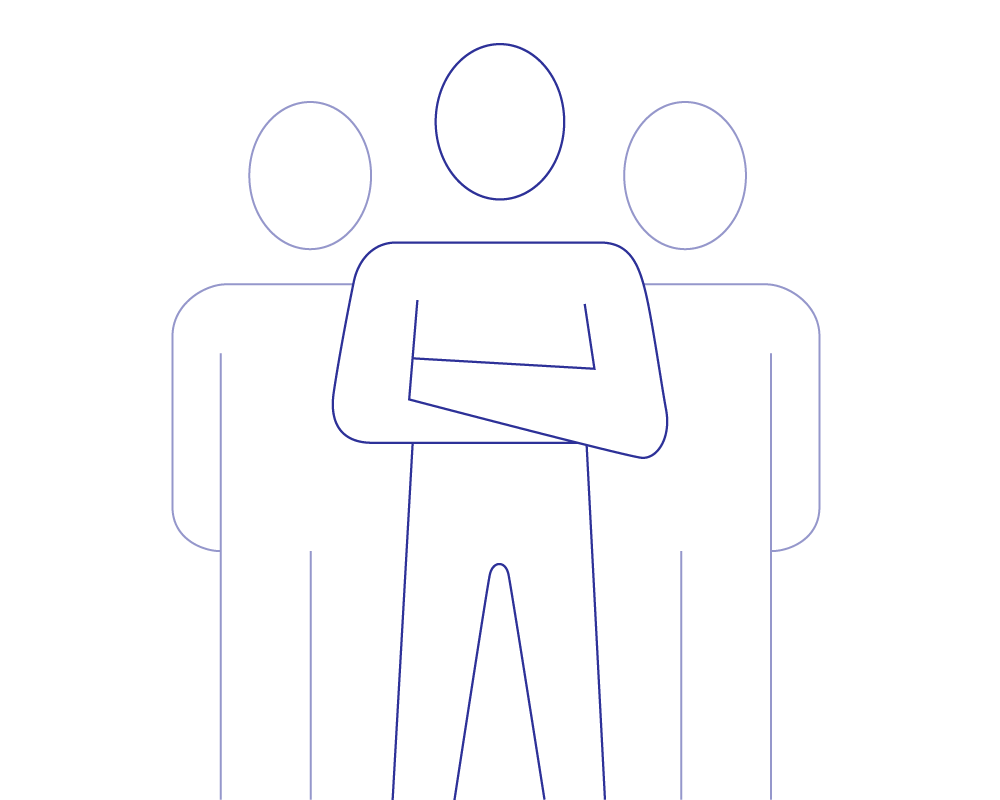 Illustration eines Teams als Symbol für Thermagenix Produktion, Entwicklung und zertifizierte Fertigungsprozesse