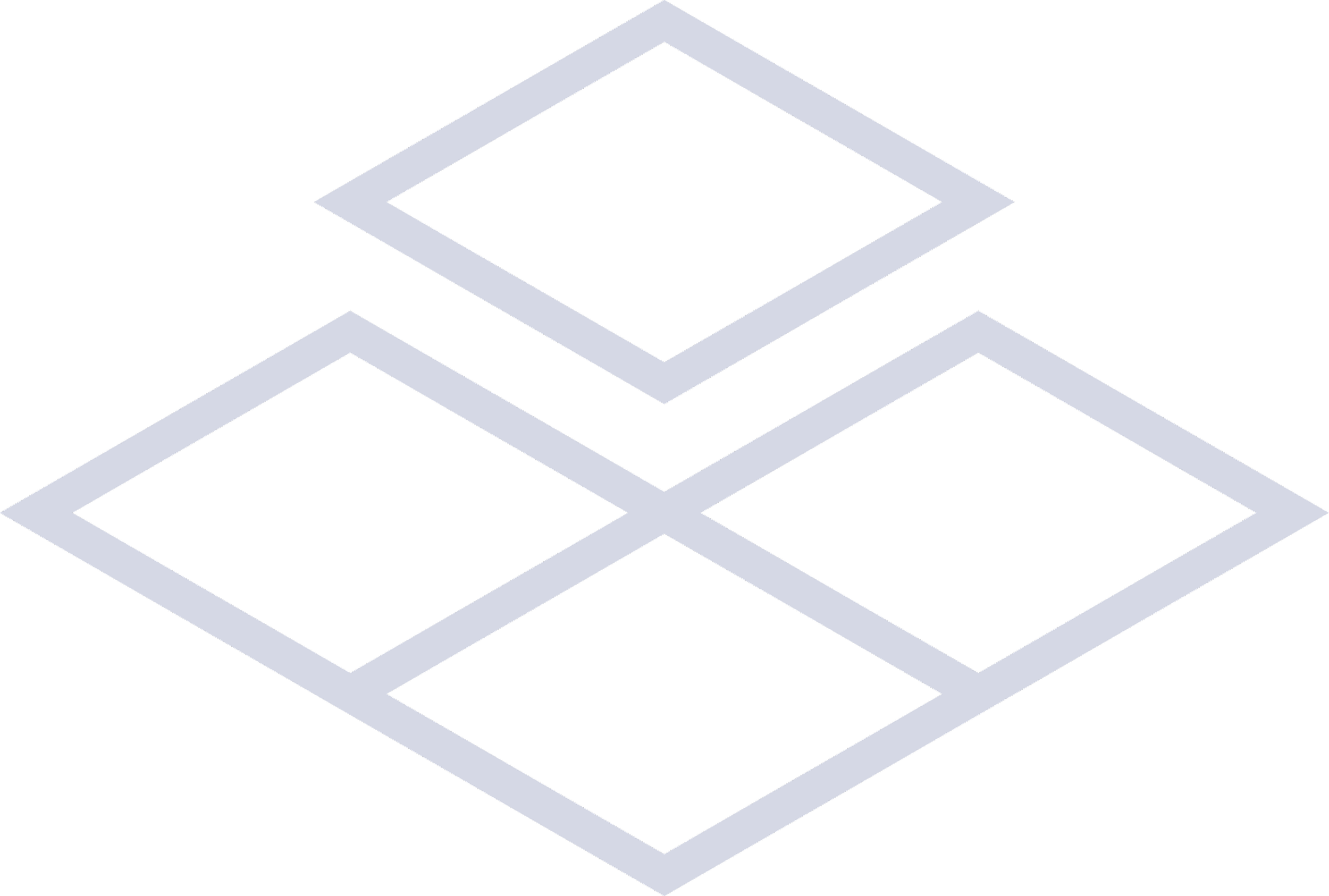 Grafische afbeelding van een isometrische weergave van vier ruitvormige panelen, met een zwart achtergrond