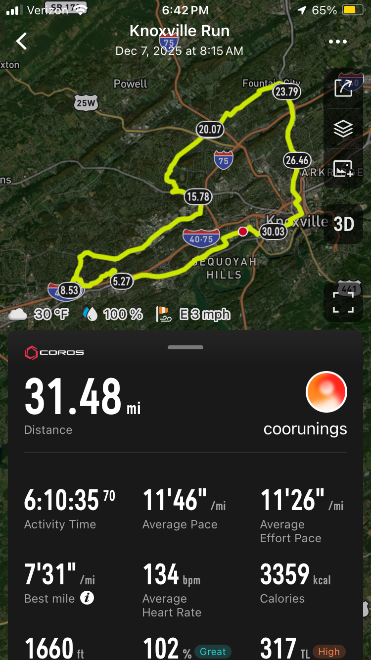 Taco Bell 50K route