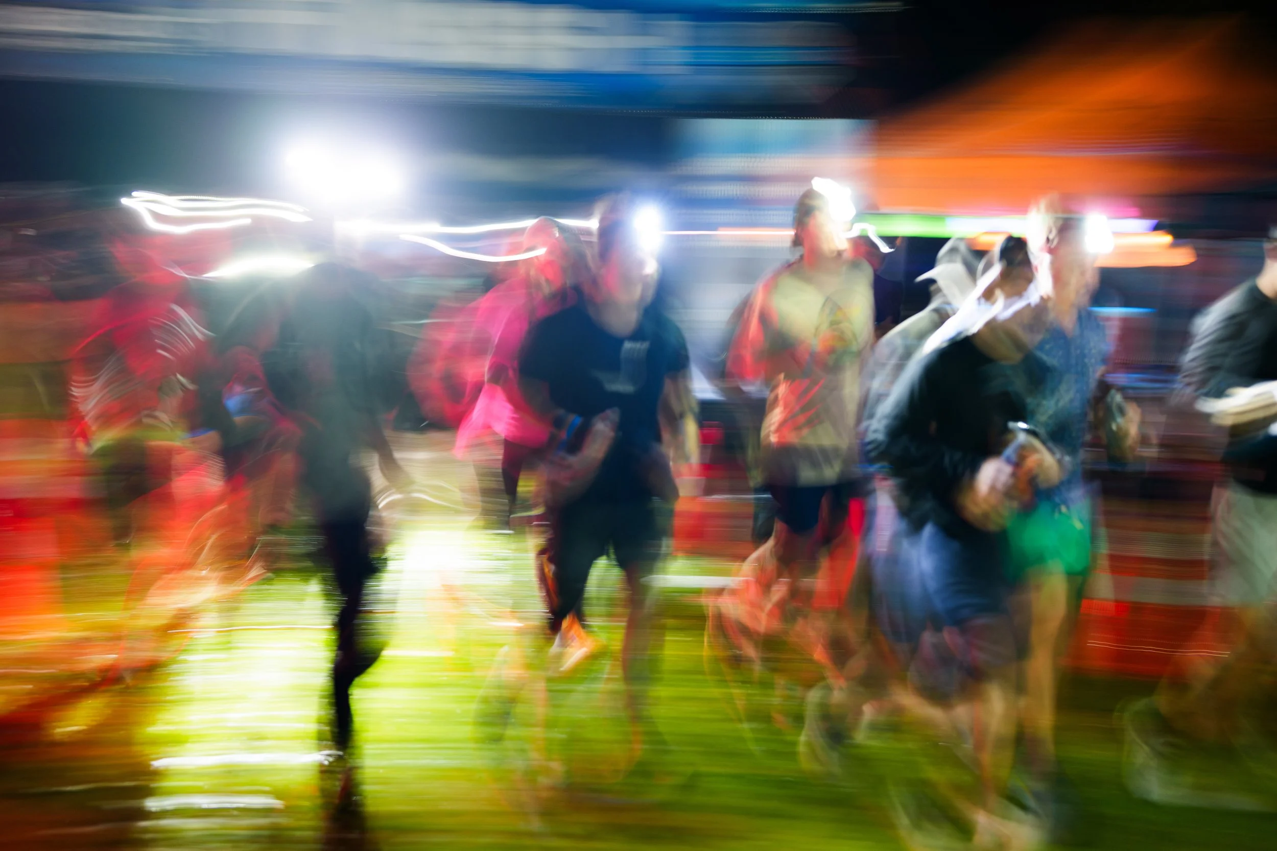 Barn Creek Backyard Ultra at night