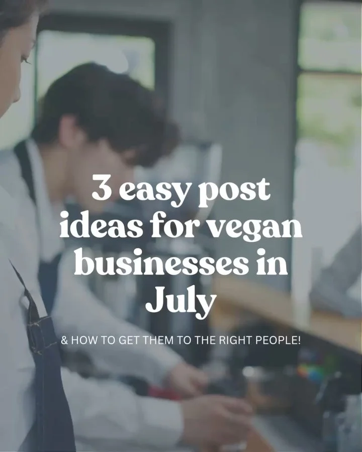 Are you a vegan business owner staring at your July content calendar like... 👁️👄👁️?
Don&rsquo;t stress. As a social media manager specialising in the plant-based UK space, I&rsquo;ve mapped out three massive marketing hooks you can implement this 
