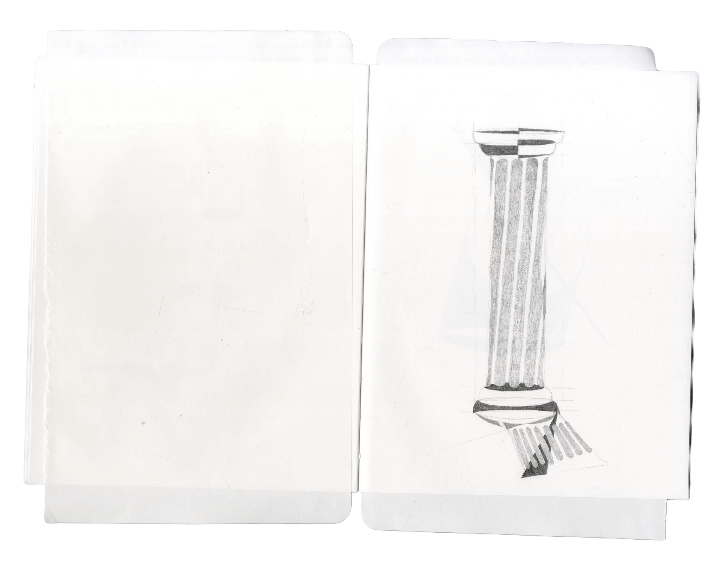 Untitled #3 column, 2023
graphite on paper
7 in x 5 in