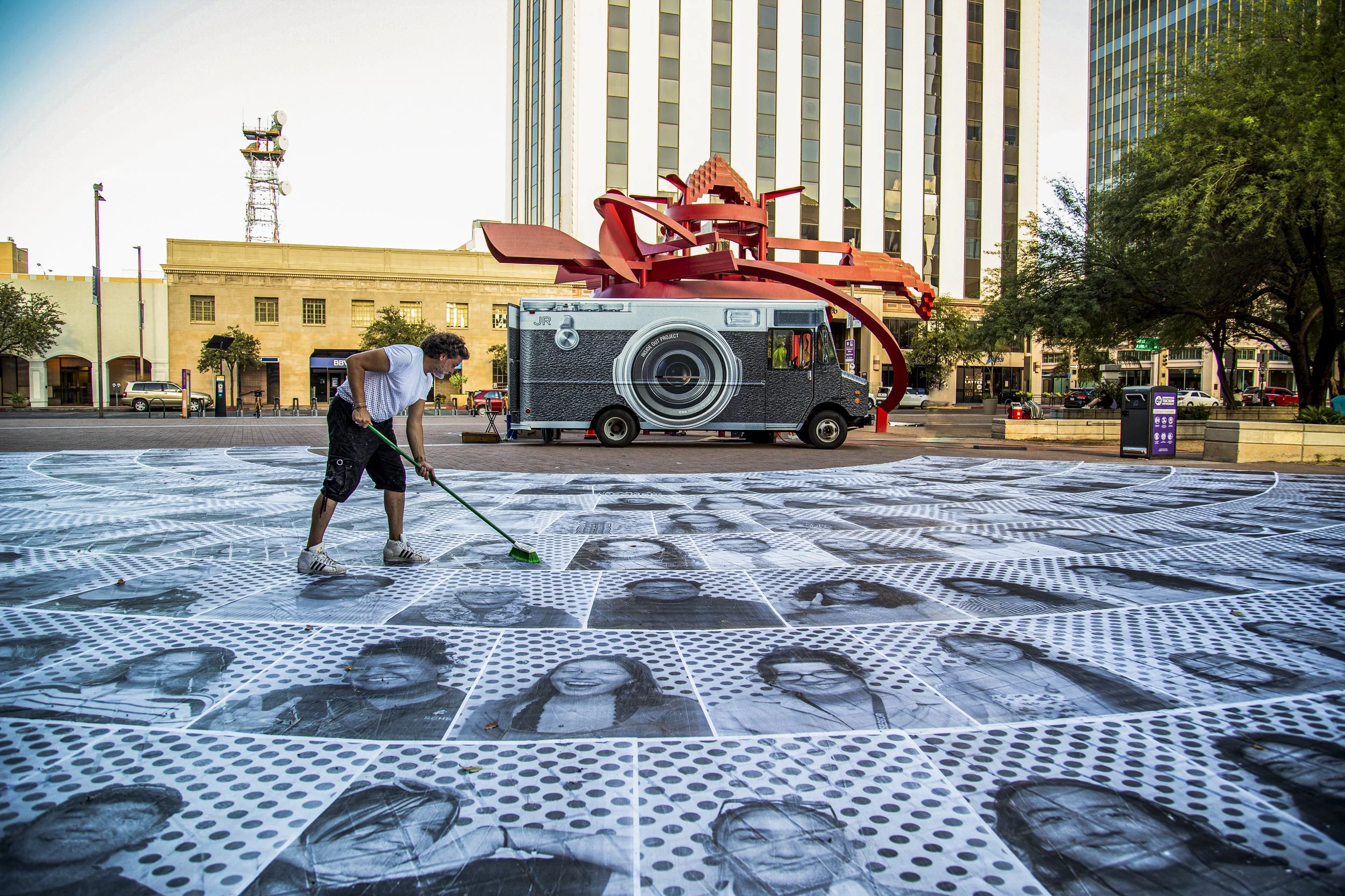 8 Inside Out Photobooth Action in Times Square, © Inside Out Project, New York City, New York, USA, 2013 Inside Out Photobooth Action “11M,” Photographer: Joshua Geyer, Tucson, Arizona, USA, 2021