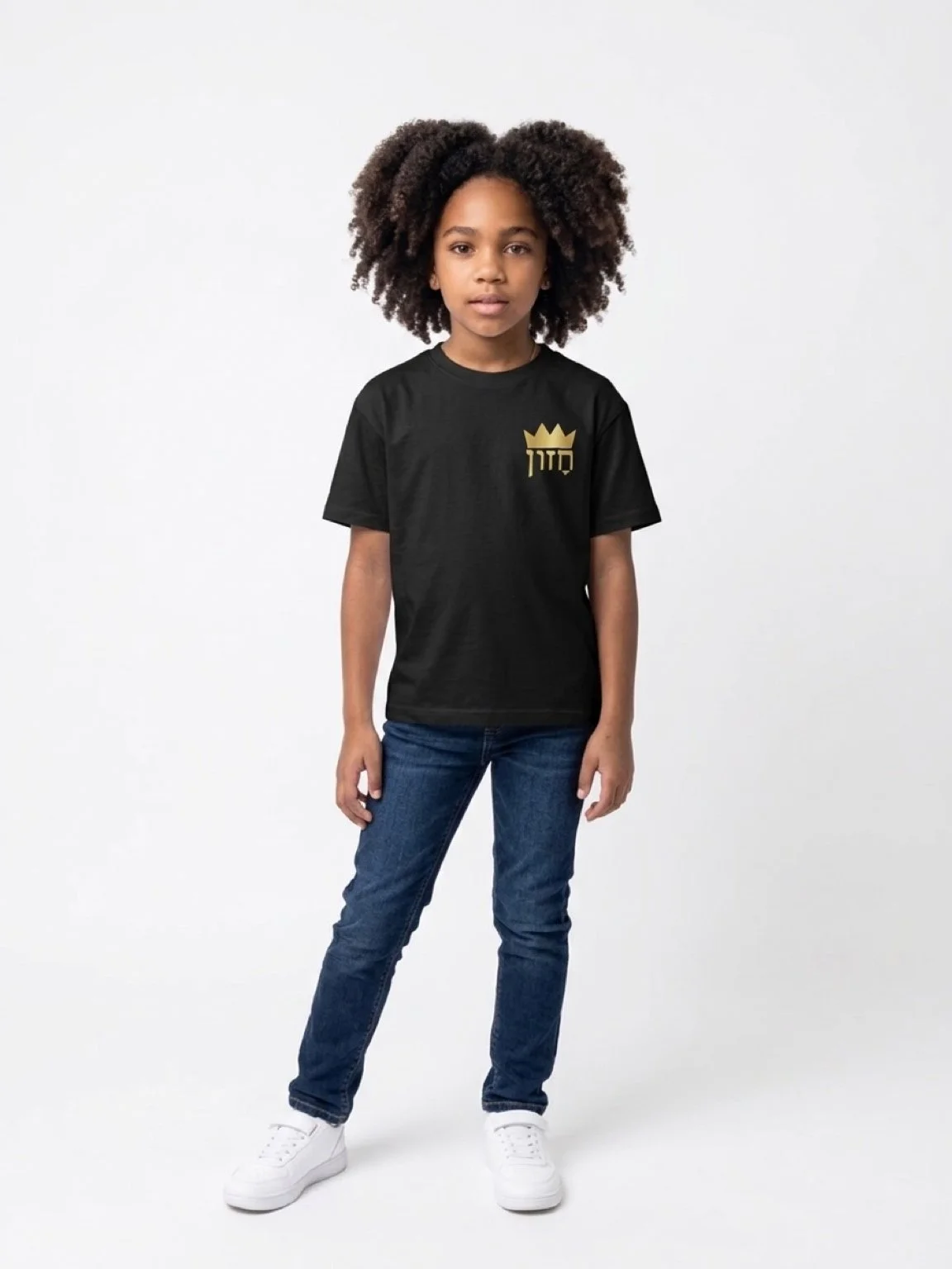 Youth Black Logo Shirt Female Model.jpg