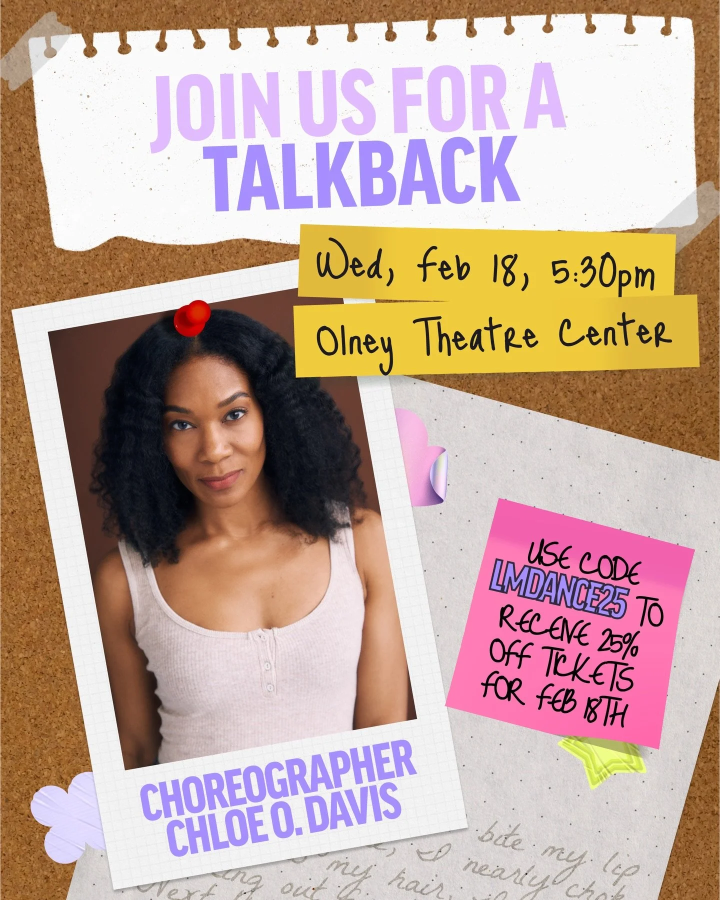 Join Olney Theatre Center for a unique opportunity&nbsp;to meet with&nbsp;Little Miss Perfect&nbsp;choreographer Chloe O. Davis who will share how she created the explosive choreography for&nbsp;Little Miss Perfect&nbsp;and learn a sequence from the 