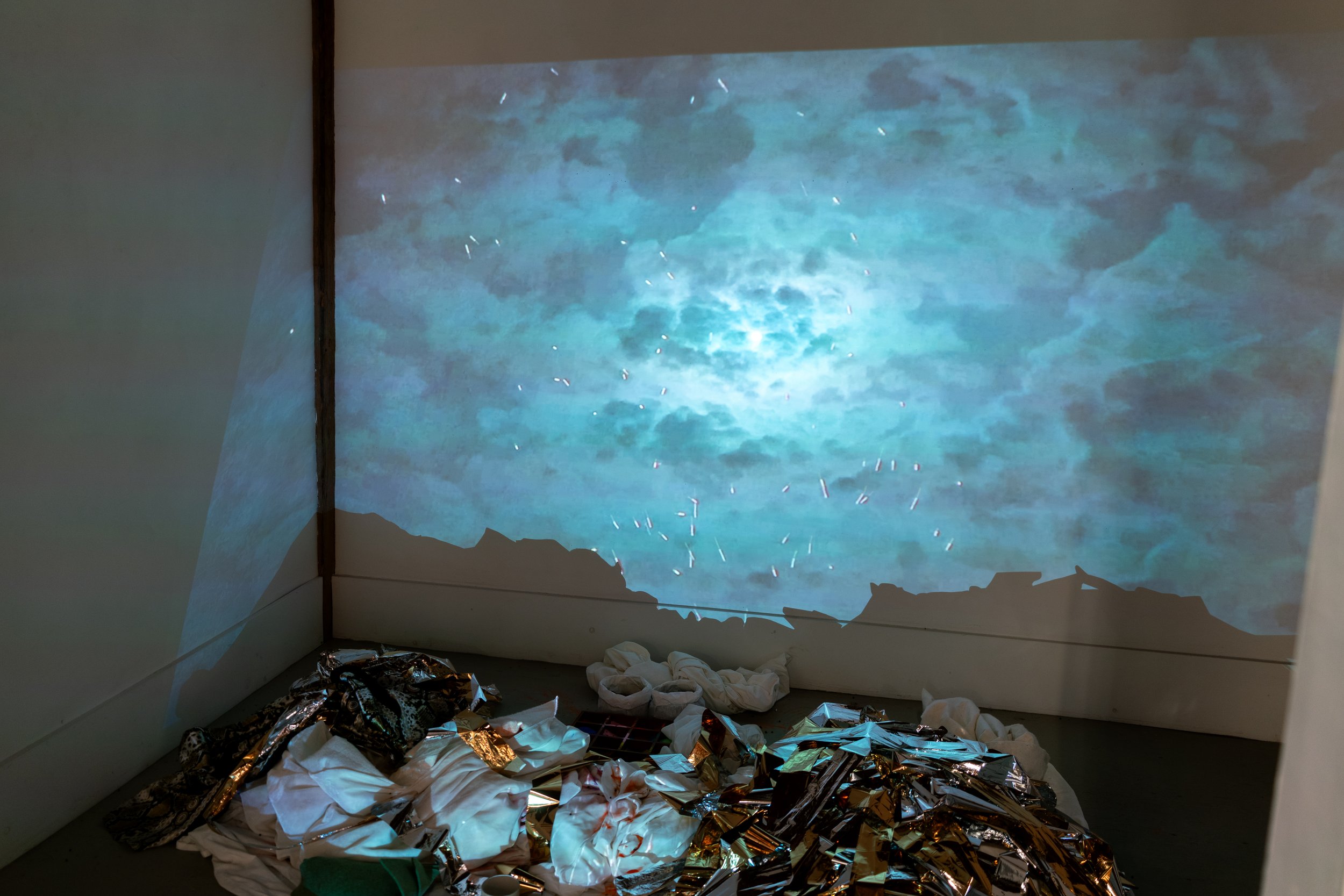 An image of 3 participating artists on zoom