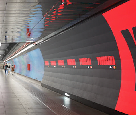 Video installation Yourbana - Piazza di Spagna - Roma