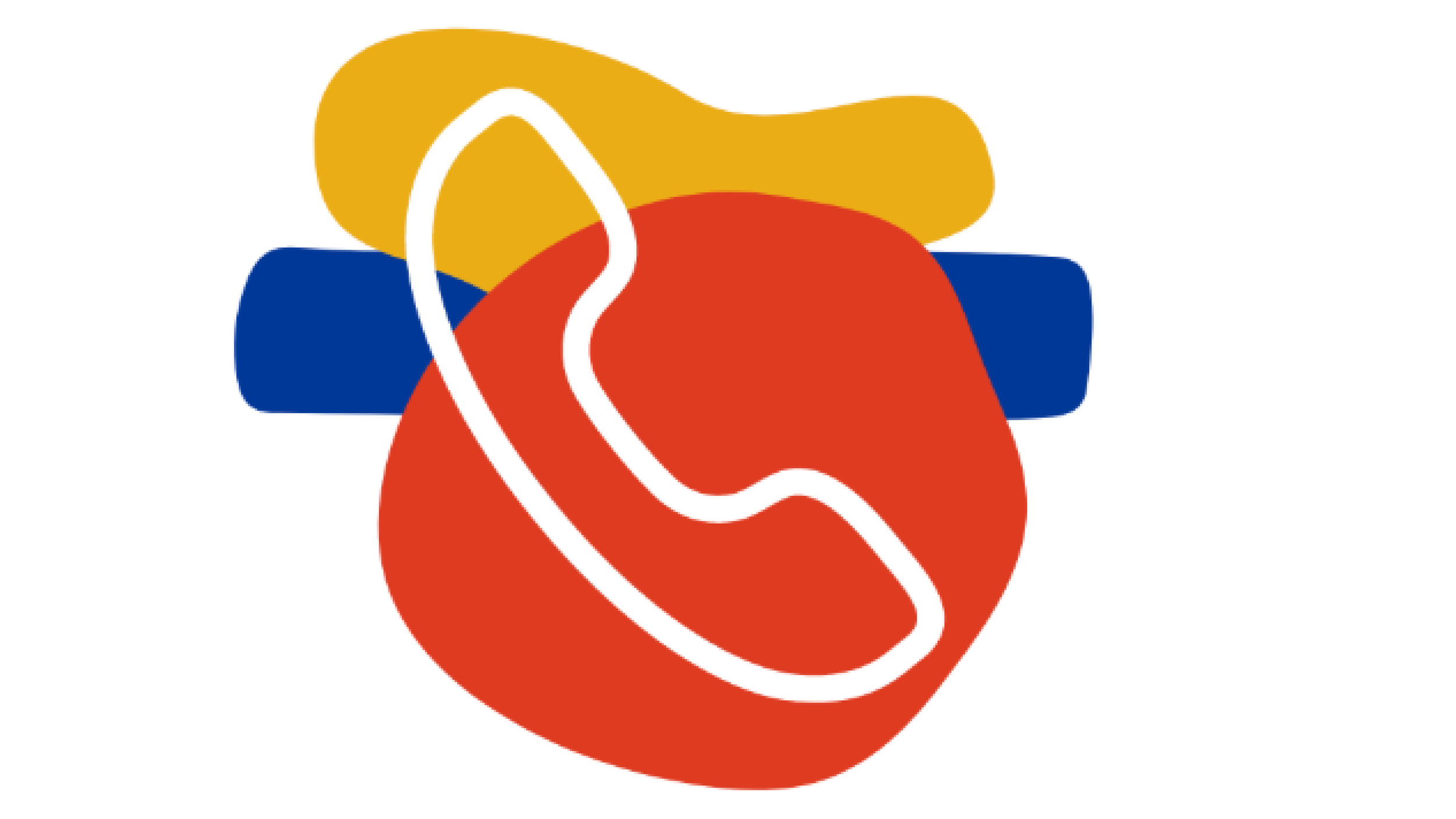 Stylized illustration of a human heart with a white outline of a telephone receiver over it, incorporating blue, red, and yellow colors.