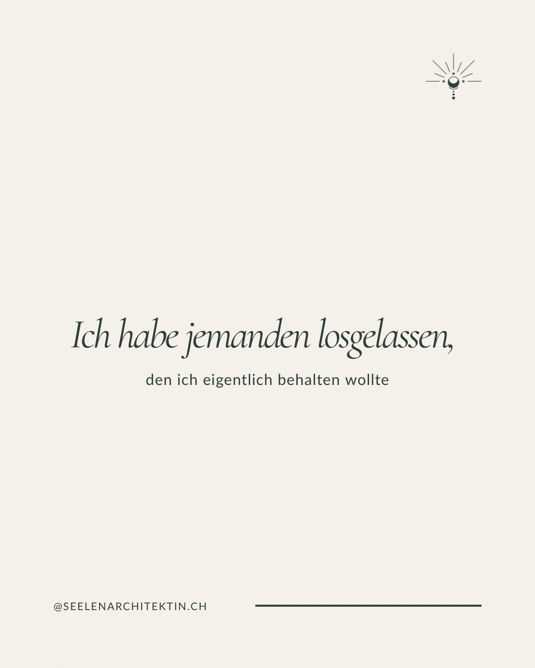 Manchmal ist Loslassen kein Drama, sondern eine R&uuml;ckkehr zu dir selbst.

Ich habe eine Freundschaft beendet &ndash; und mein Herz hat beides gesp&uuml;rt: Schmerz und Frieden.

Beides darf da sein.
Beides ist wahr.

Grenzen setzen f&uuml;hlt sic