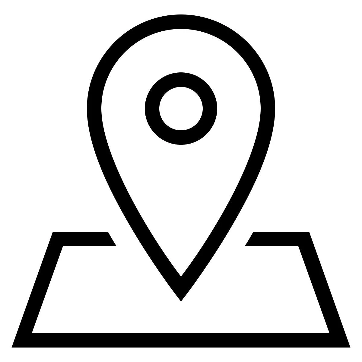 Map pin icon over a mountain landscape.