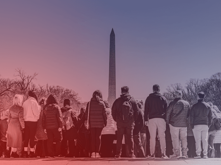 People at Washington Monument (image(