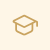 A graduation cap on a white background.