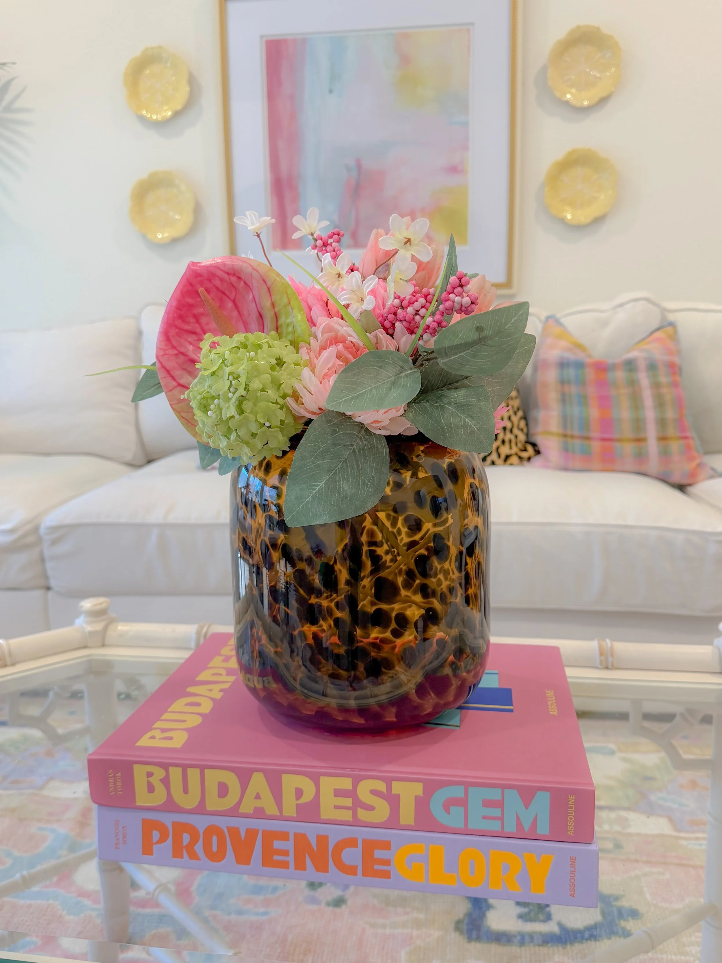 Tortoise Vase with forever flowers