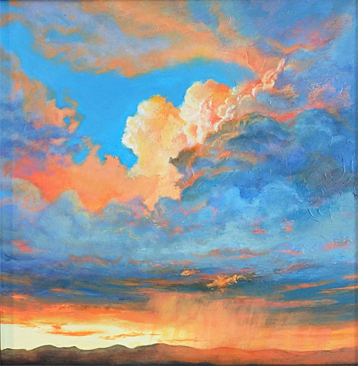 Sunset Over the Jemez Mountains  12" x 12"