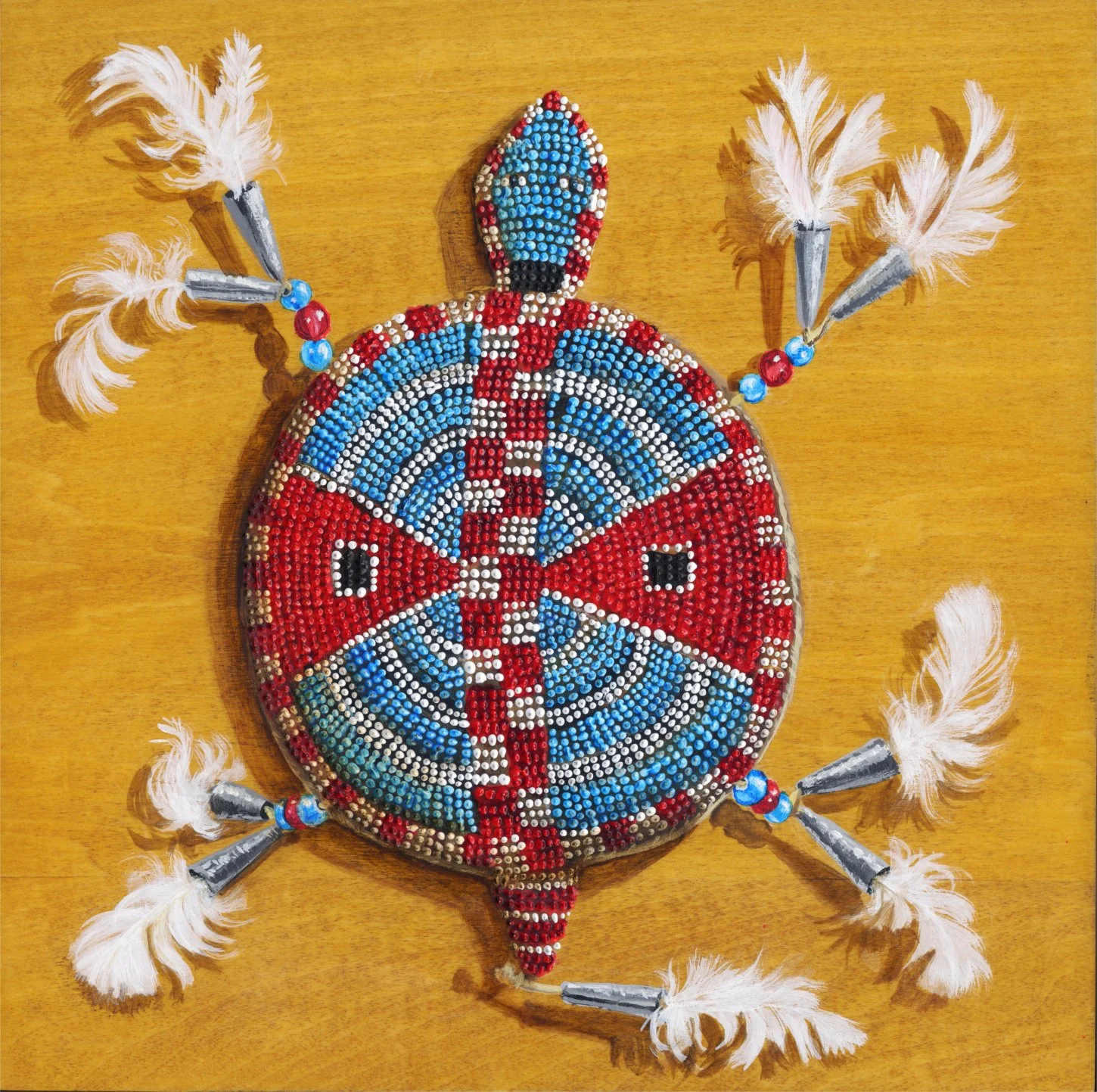 Beaded Turtle Effigy  8" x 8"